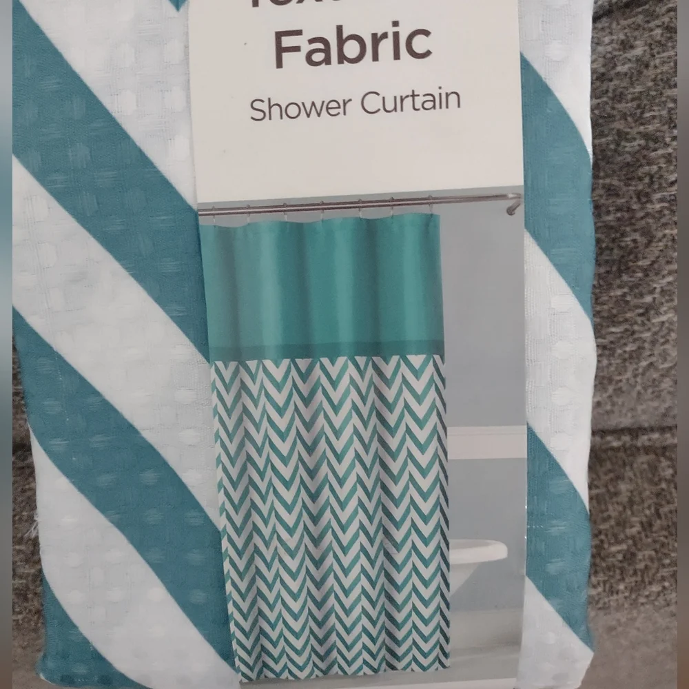 Textured soft fabric shower curtain